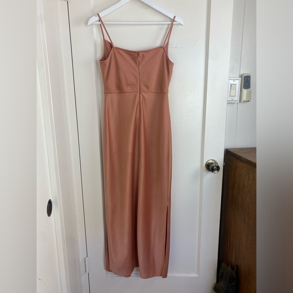 SACHIN & BABI Cali Charmeuse Satin Midi Dress in Sedona Size 6 - Picture 3 of 7